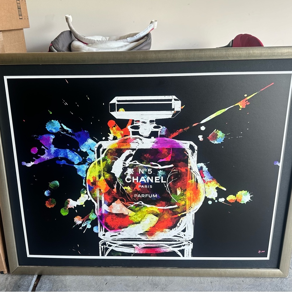 Large Coco Chanel framed picture
